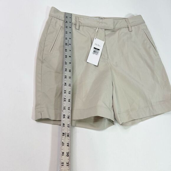 Lady Hagen Essential Golf Shorts Womens 6 Cream Havana Flat Front Belt Loops NWT - Picture 3 of 10